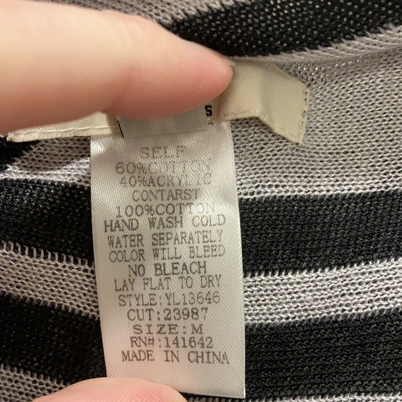 Ya Los Angeles Geometric Hi-low Open Vest/Cardigan - Picture 3 of 8